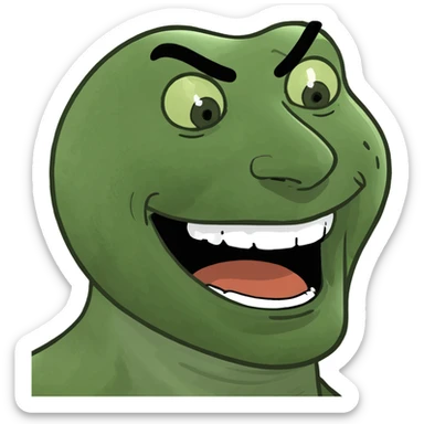 Man holding its neck laughing  sticker