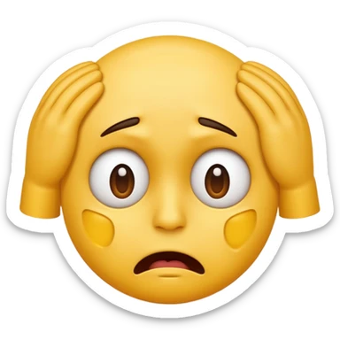 cara de emoji muy estresado sticker