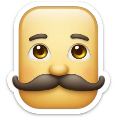 Moustache ressemblant à un petit rectangle sticker