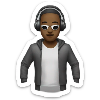 Techno music sticker