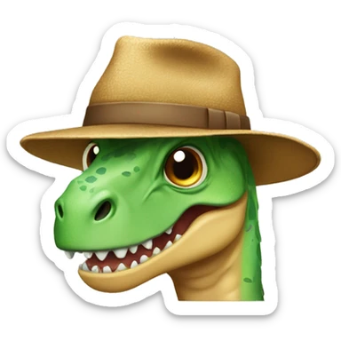 Dinosaure with a hat sticker