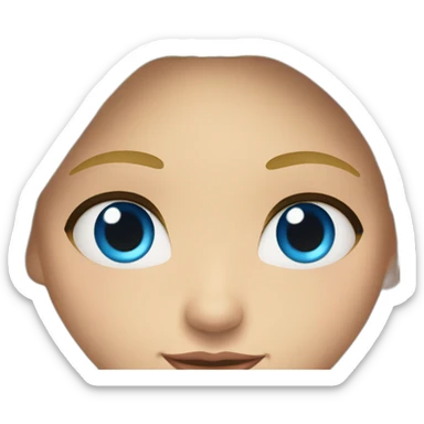 Una princesa rubia ojos azules y pelo largo  sticker