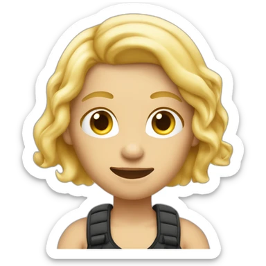 Rappeur blond qui fait un signe en forme de J et de L avec ses doigts en les collant sticker