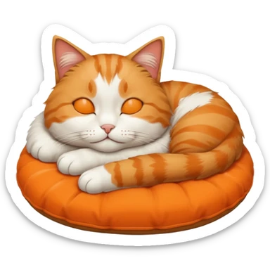 a lazy cat sticker