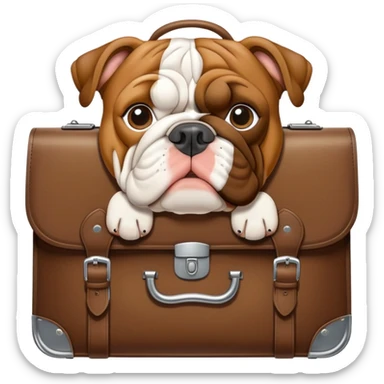 briefcase bulldog inglés sticker