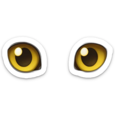 A british shorthair cat in schildpatt with white bless and with yellow eyes sticker