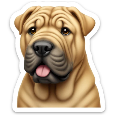 A shar pei dog sticker