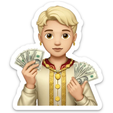 cash fantasy character sticker