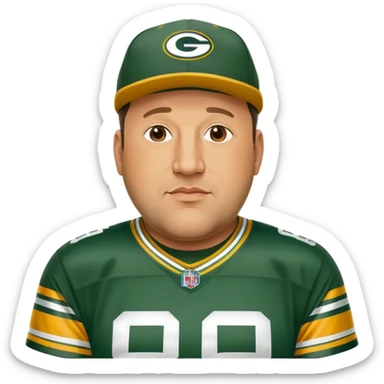 Kevin James as a Green Bay packers fan sticker