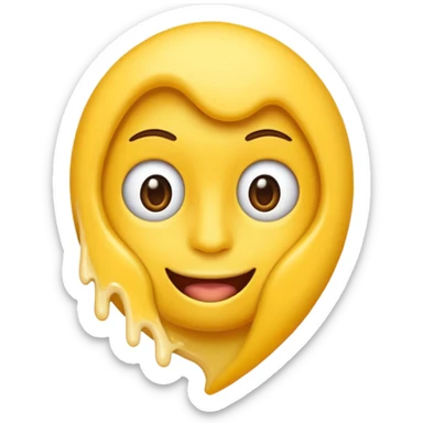 Um emoji amarelo com o dedo dentro da boca sticker