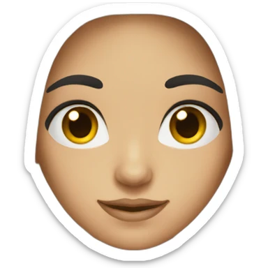 girl-long-black-hair-eyebrow sticker