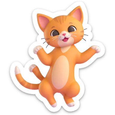 a kitten dancing sticker