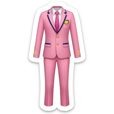 pink academia uniform with pants sticker