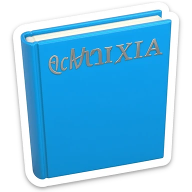 bright blue book sticker