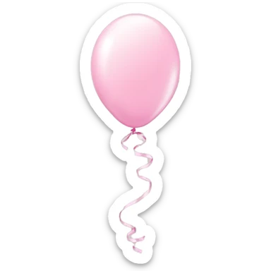 Pretty light pink birthday balloons sticker
