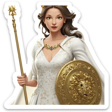 elegant girl with crown sticker