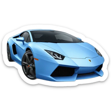 blue lamborgini sticker