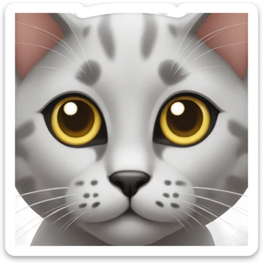 cat cute black round eyes sticker