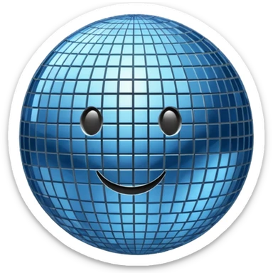 disco ball moon sticker