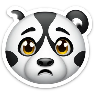 Sad crying panda  sticker