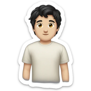 Edmund Pevensie Narnia Black hair with a t-shirt sticker