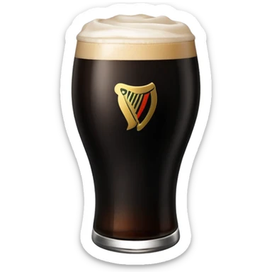 pint of guinness with flat head sticker