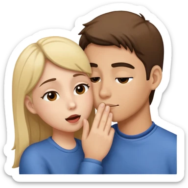 Whisper to ear sticker