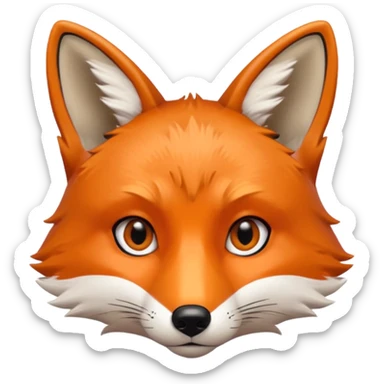 fox face sticker