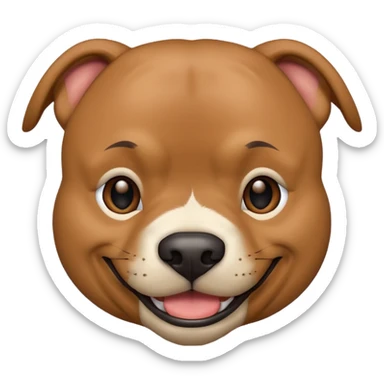 pitbull with a human face pfp sticker