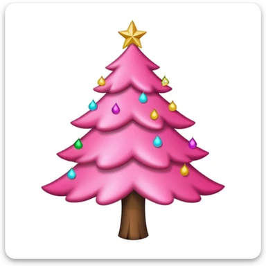 albero di natale rosa sticker