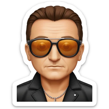 Bono wearing sunglasses sticker