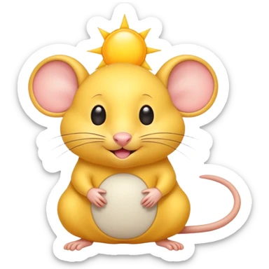 A mouse inside of a sun ☀️ 🐭 sticker