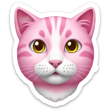 Pink cat sticker