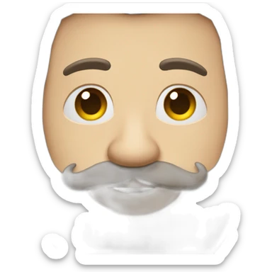 una-cara-sin-bigote-pelo-canoso sticker