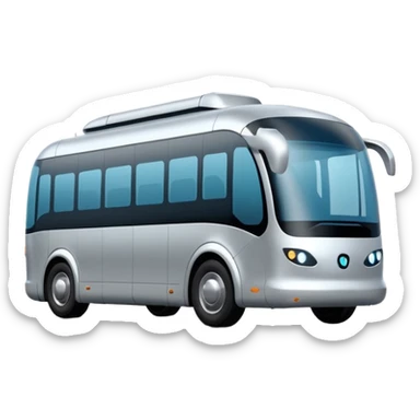 minimalist cyber clean luxury futuristic self driving bus sticker