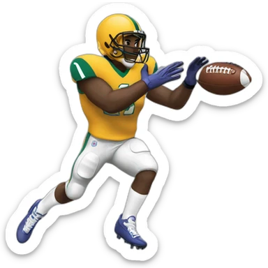football player shooting the ball sticker