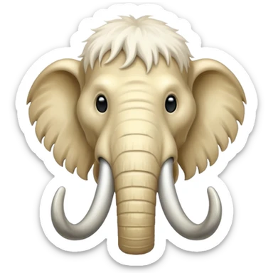 white mammoth head sticker