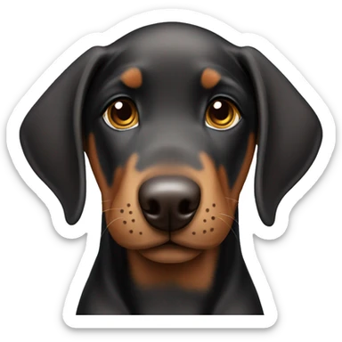 cute doberman puppy  sticker