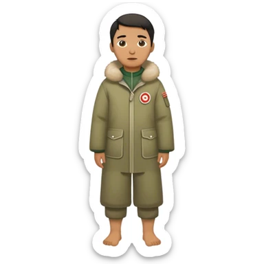 greenland citizen standing full length sticker