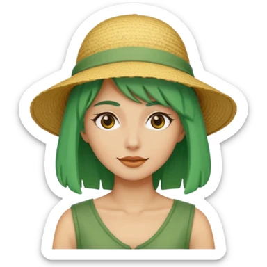 venice tourist green hair sticker