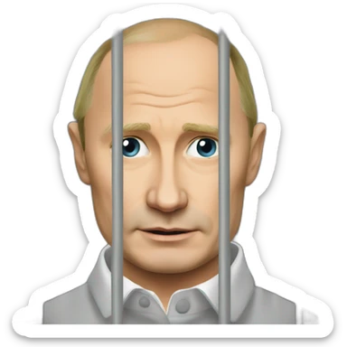putin behind bars sticker