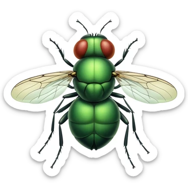 Farting fly sticker