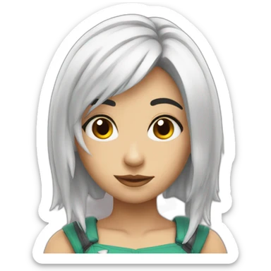 Cosplay girl sticker