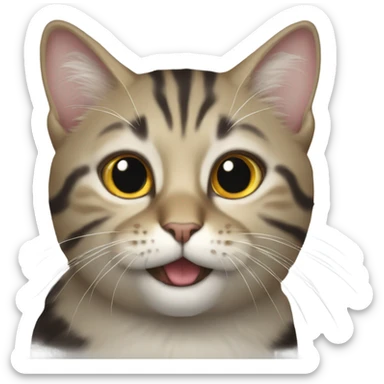 Cat using Omni instinct  sticker