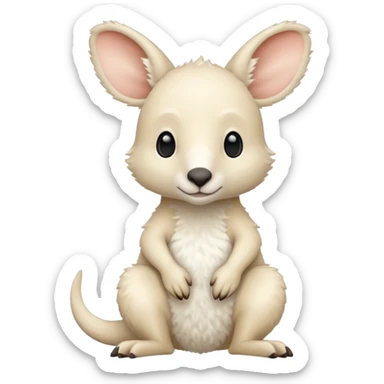 white kangaroo sticker