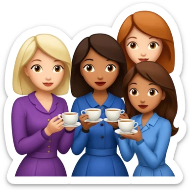 Tea-time-gossip sticker