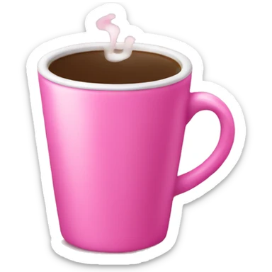 coffe in pink sticker