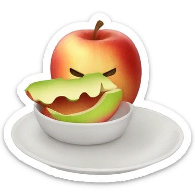 Gars qui mange une pomme  sticker