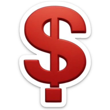 red dollar sign sticker