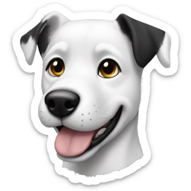 Perro blanco y negro sticker